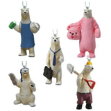 Bandai A Bear's Life Work Edition Polar Kuma figure keychain (set of 5)