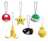 Bandai Nintendo Mario Kart Wii Item Collection Fluffy Mascot (set of 6)