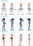 Konami Sky Girls character Figure Collection (set of 5)