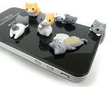 Niconico Nekomura Hitoko Cute cat 3.5mm earphone jack plug Port dust cover - DREAM Playhouse