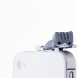 Niconico Nekomura Hitoko Cute cat 3.5mm earphone jack plug Port dust cover
