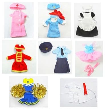 Re-ment Blythe Rainbow HIGH Barbie 1/6 Petit Cloth Uniform (set of 8)