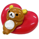 Kabaya Rilakkuma Relax Bear Heart Collection mini Trinker Box & Tray (set of 4)