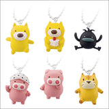 Takara TOMY Yujin Wanpopo character figure Mascot Keychain (set of 6)