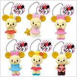 Takara TOMY Yujin Disney Characters Minnie Cuddly Bear Figure Mascot (set of 6)