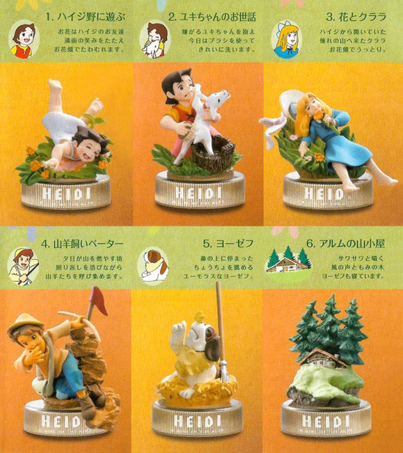 Kaiyodo Family Mart Exclusive Heidi Girl of the Alps Bottle Cap figure (set of 6)
