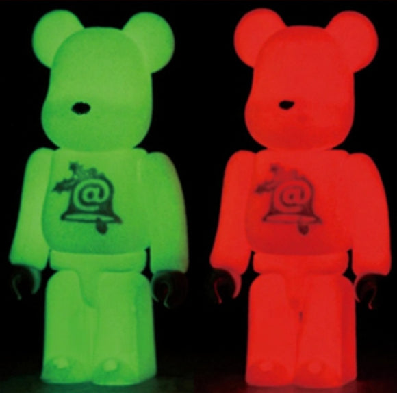 Medicom Bearbrick Christmas 2008 flocked & glow in the dark figure set
