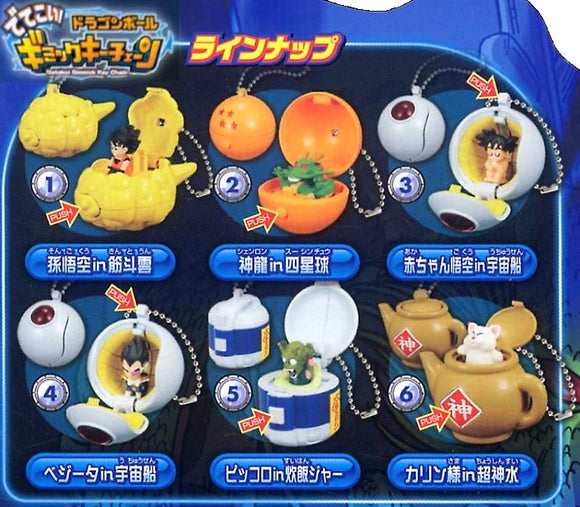 Bandai Detekoi! Dragon Ball KAI Come Out! Gimmick Keychain (set of 7)