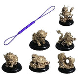 Takara TOMY Yujin China Feng Shui Figure Netsuke bronze ver (set of 6)