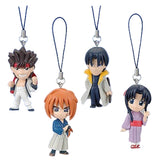 Bandai Rurouni Kenshin character figure Swing Phone strap (set of 4)