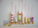 Epoch Food Series Ice-cream Ice jarajar figure phone strap Collection