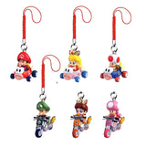 Takara TOMY Yujin Mario Kart Wii figure Netsuke Phone strap (set of 6)