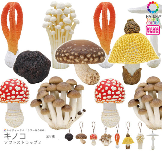 Kitan Club Nature Techni Color MONO Mushroom Soft Strap 2 (set of 8)