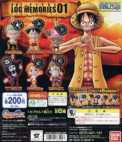 Bandai TV anime One Piece Log Memories 01 figure strap (set of 6)