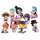 Megahouse Petit Chara Land One piece Tea Party in Wonderland Mugiwara Reuninon (set of 9)