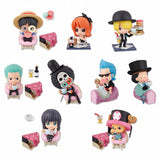 Megahouse Petit Chara Land One piece Tea Party in Wonderland Mugiwara Reuninon (set of 9)