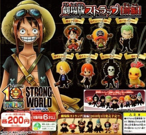 Bandai One piece film STRONG WORLD 10th Movie figure Strap Collection