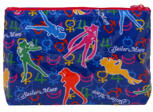 Bandai Pretty Soldier Sailor Moon Guardian Star Mark Pattern Bling Flat Pouch Makeup Bag