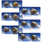 Popy Plex One Piece Pirate flag with a skull design Ring Collection (set of 12)
