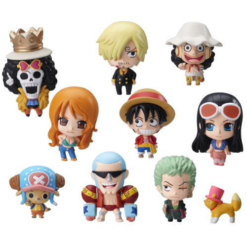 Megahouse Petit Chara Fortune One piece Mugiwara Reuninon (set of 9)