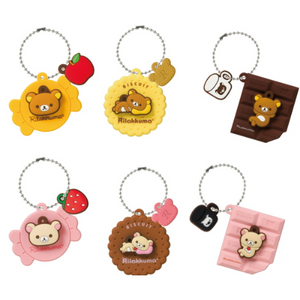 Kabaya Rilakkuma Relax Bear Sweets Collection Rubber Mascot (set of 6)