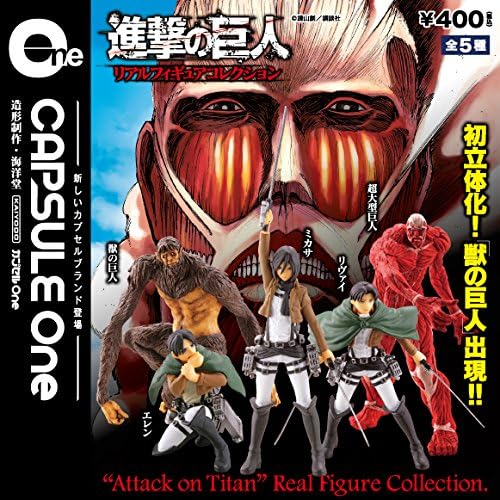 Kaiyodo Capsule One Attack on Titan Real Figure Collection (set of 5)