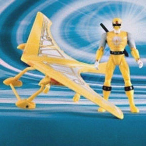 Bandai 2004 Power Rangers Ninja Storm Deltaplane delta glider yellow figure - DREAM Playhouse