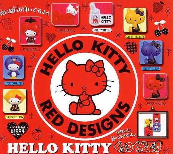 Bandai Sanrio Hello Kitty Magnet sticks RED series Gashapon figure (set of 8) - DREAM Playhouse