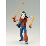 Casey Jones action figure with mask, hockey stick, bat, and leg guard on gray background