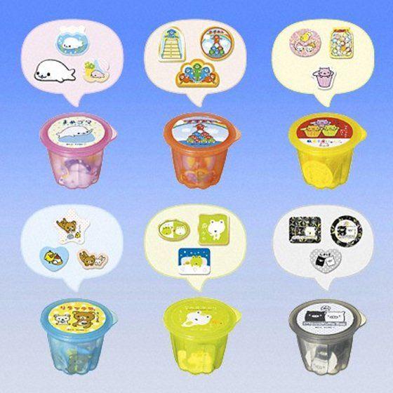 Bandai San-X Party Seal in jelly cup character stickers (set of 6) - DREAM Playhouse